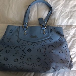 Light blue coach purse